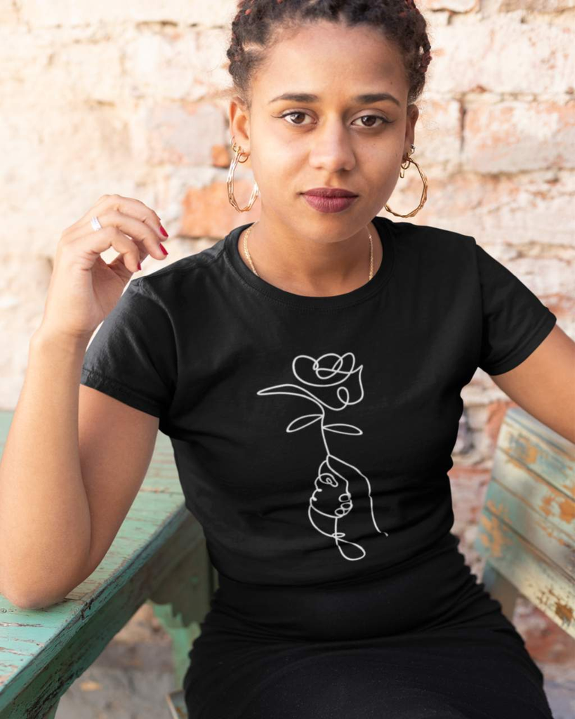 black-single-rose-line-art-graphic-womens-tshirt-my-beyoutiful-boutique