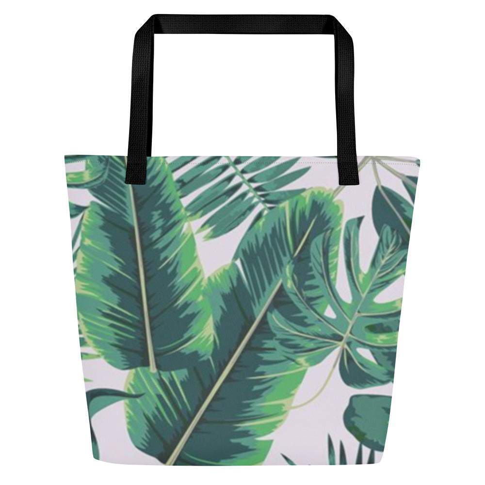 white-palm-tree-graphic-large-tote-bag-black-straps-inside-pocket-great-for-the-summer-and-the-beach-woman-fashion-apparel-mybeyoutiful-boutique