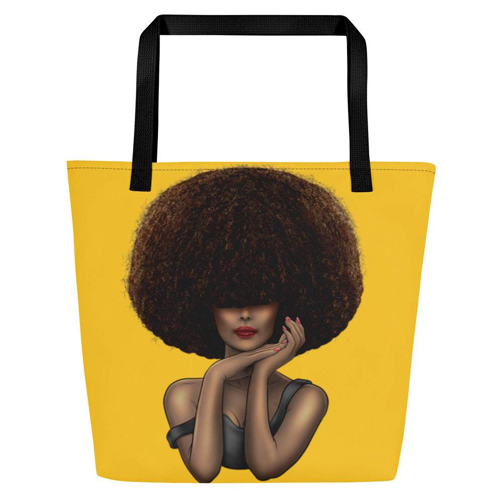 yellow-black-woman-afro-large-tote-black-handle-inside-pocket-woman-fashion-accessories-my-beyoutiful-boutique