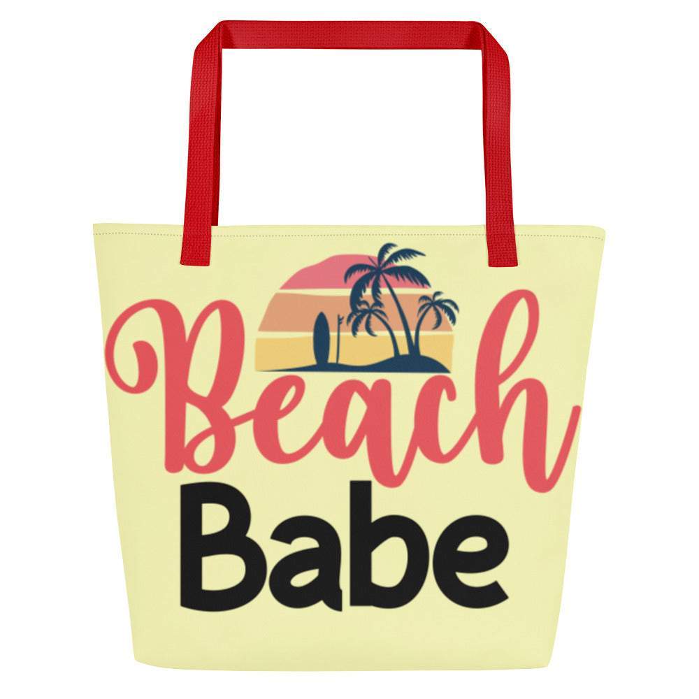 white-beach-babe-large-tote-red-straps-red-and-black-lettering-woman-fashion-apparel-my-beyoutiful-boutique