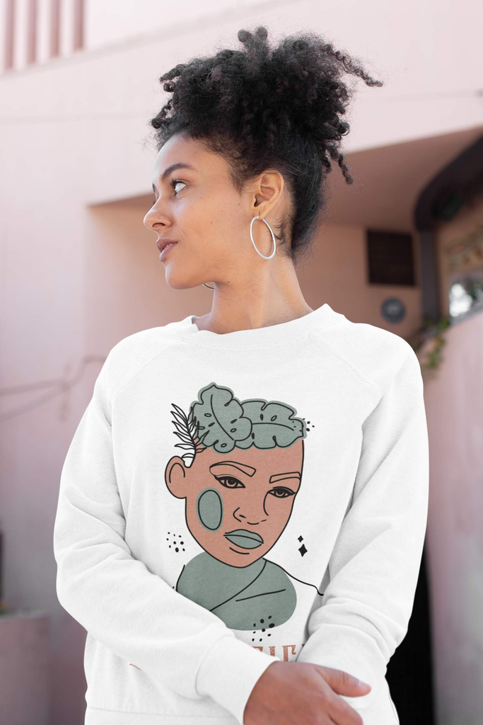 white-crew-neck-woman-face-graphic--sweatshirt-be-youtiful-woman-fashion-apparel-my-beyoutiful-boutique