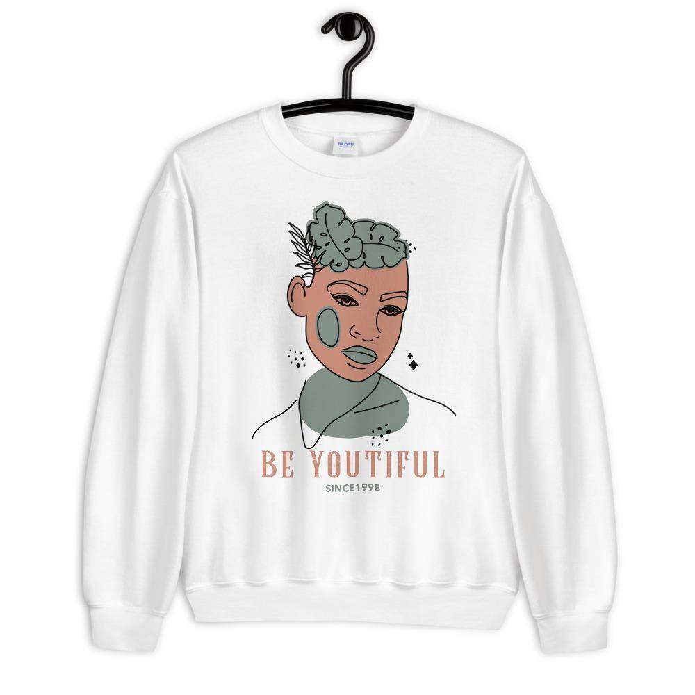 white-crew-neck-woman-face-graphic--sweatshirt-be-youtiful-woman-fashion-apparel-my-beyoutiful-boutique