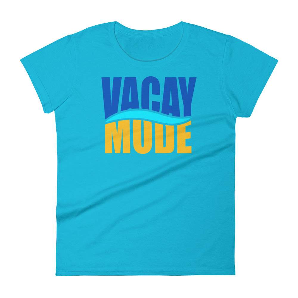 caribbean-blue-vacay-mode-graphic-t-shirt-with-blue-and-gold-lettering-great-for-summer-and the beach-woman-fashion-apparel-my-beyoutiful-boutique