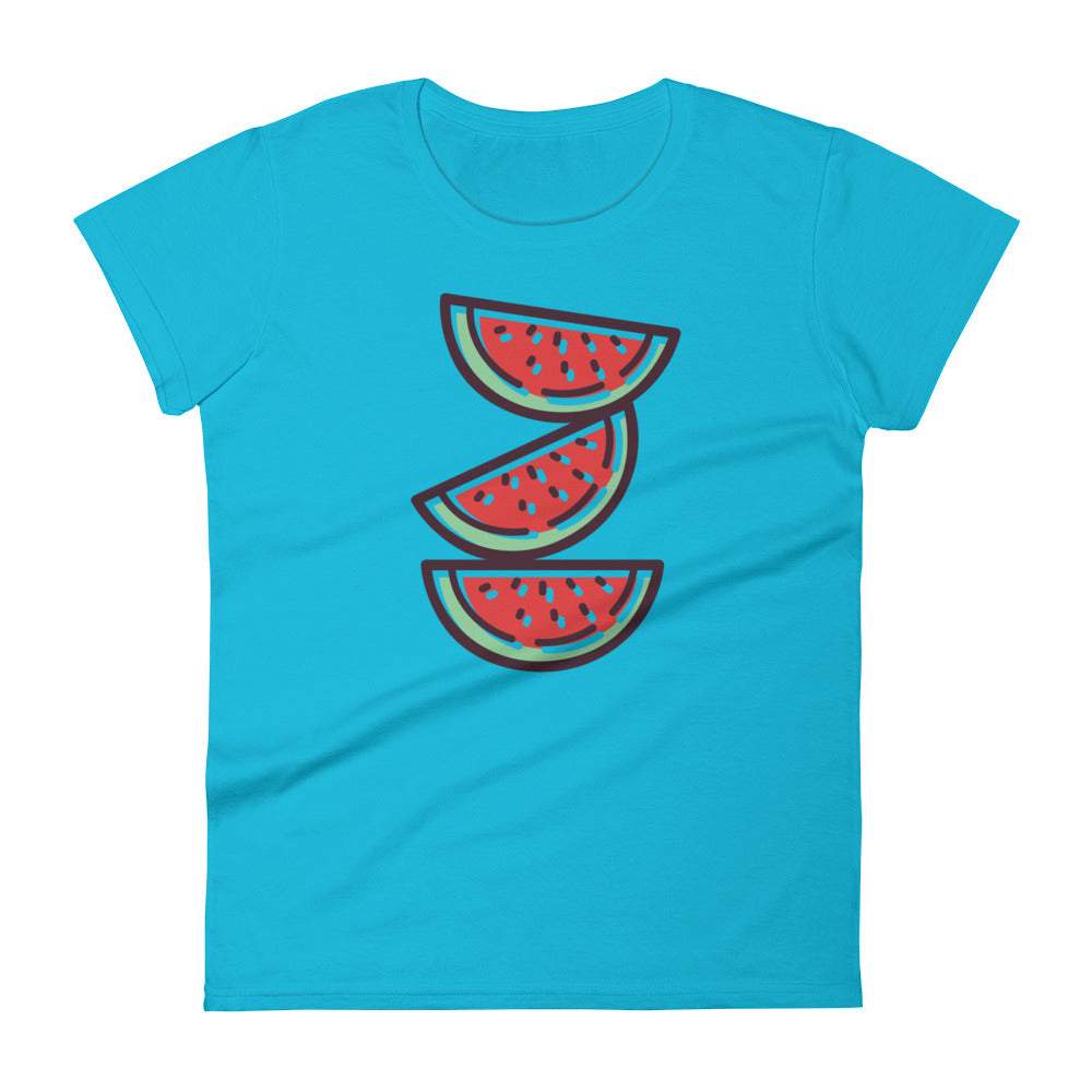 blue-womens-beach-tshirt-with-three-stack-of-watermelon-slices-plus-size-women-clothing-my-beyoutiful-boutique