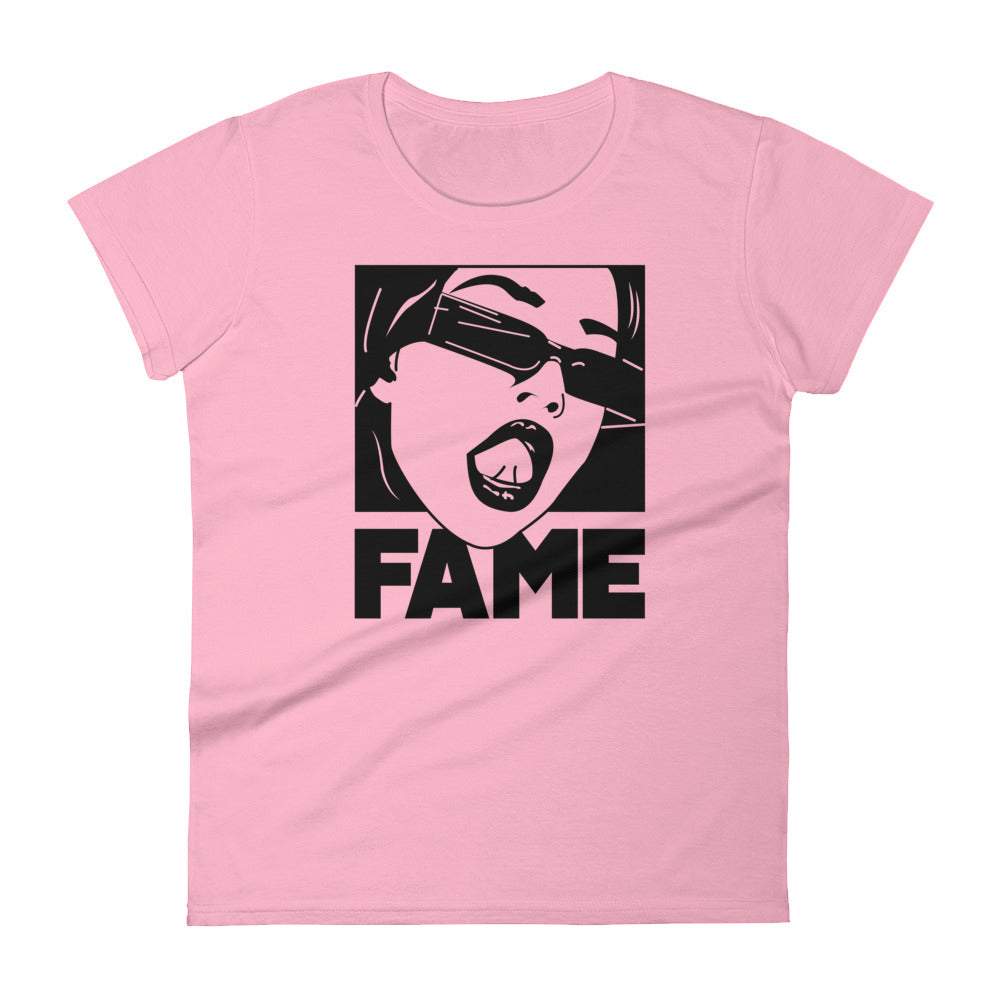 pink-womens-tshirt-with-a-animated-women-with-the-text-fame-under-her-women-fashion-clothing-tops-my-beyoutiful-boutique