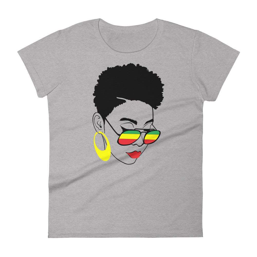 heather-gray-african-american-woman-with-hoops- and-shades-short-sleeve-graphic-tee-woman-fashion-apparel-my-beyoutiful-boutique