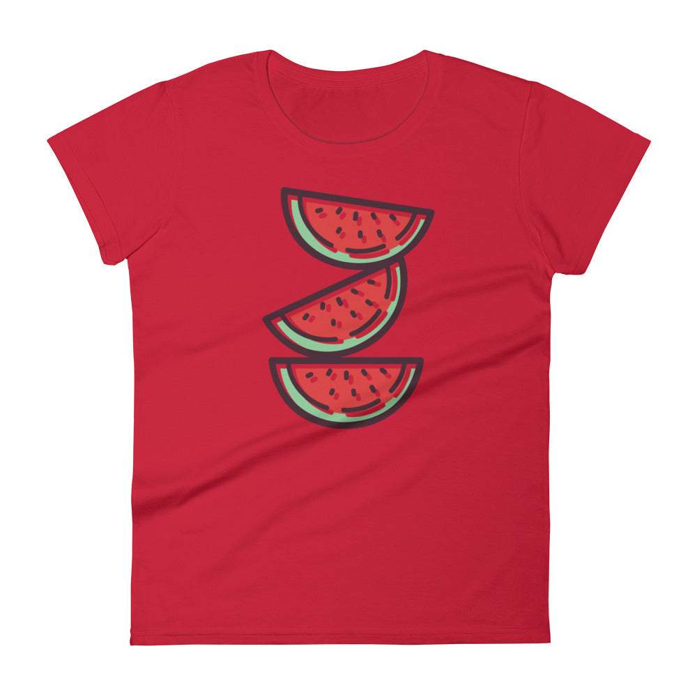 red-womens-beach-tshirt-with-three-stack-of-watermelon-slices-plus-size-women-clothing-my-beyoutiful-boutique